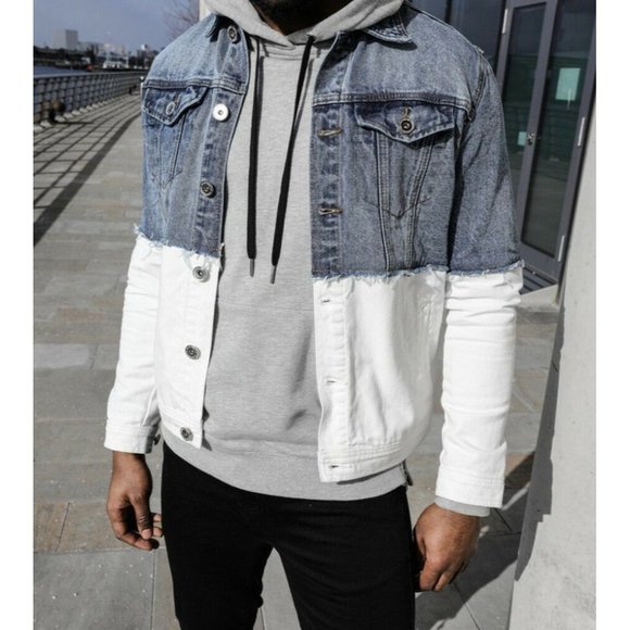 maniere de voir | Jackets \u0026 Coats | Maniere De Voir Denim Jacket Mens  Medium Colorbloc | Poshmark